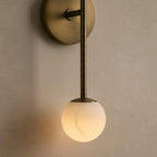 Gemmelle Double Alabaster Wall Sconce, view 3