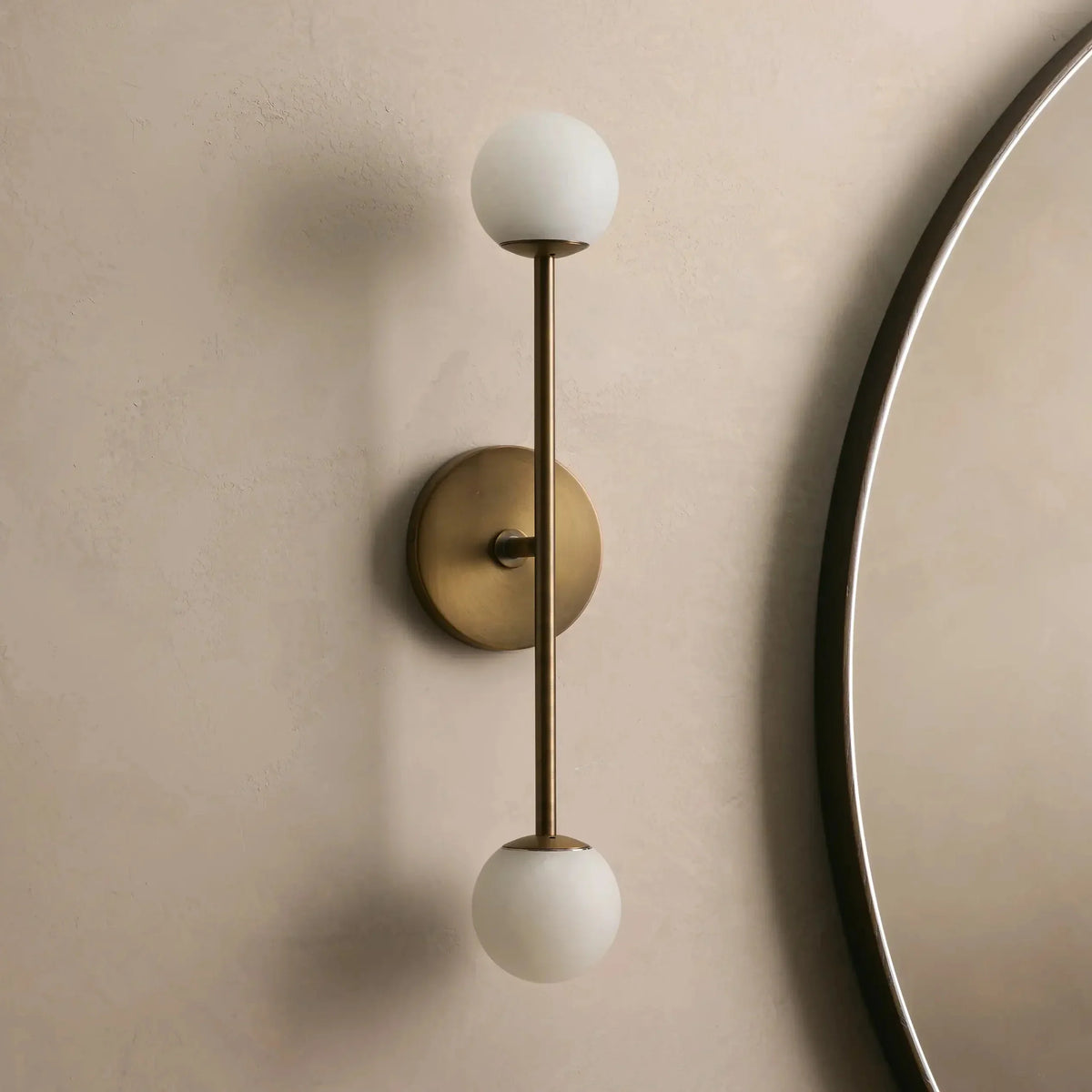 Gemmelle Double Alabaster Wall Sconce, view 2