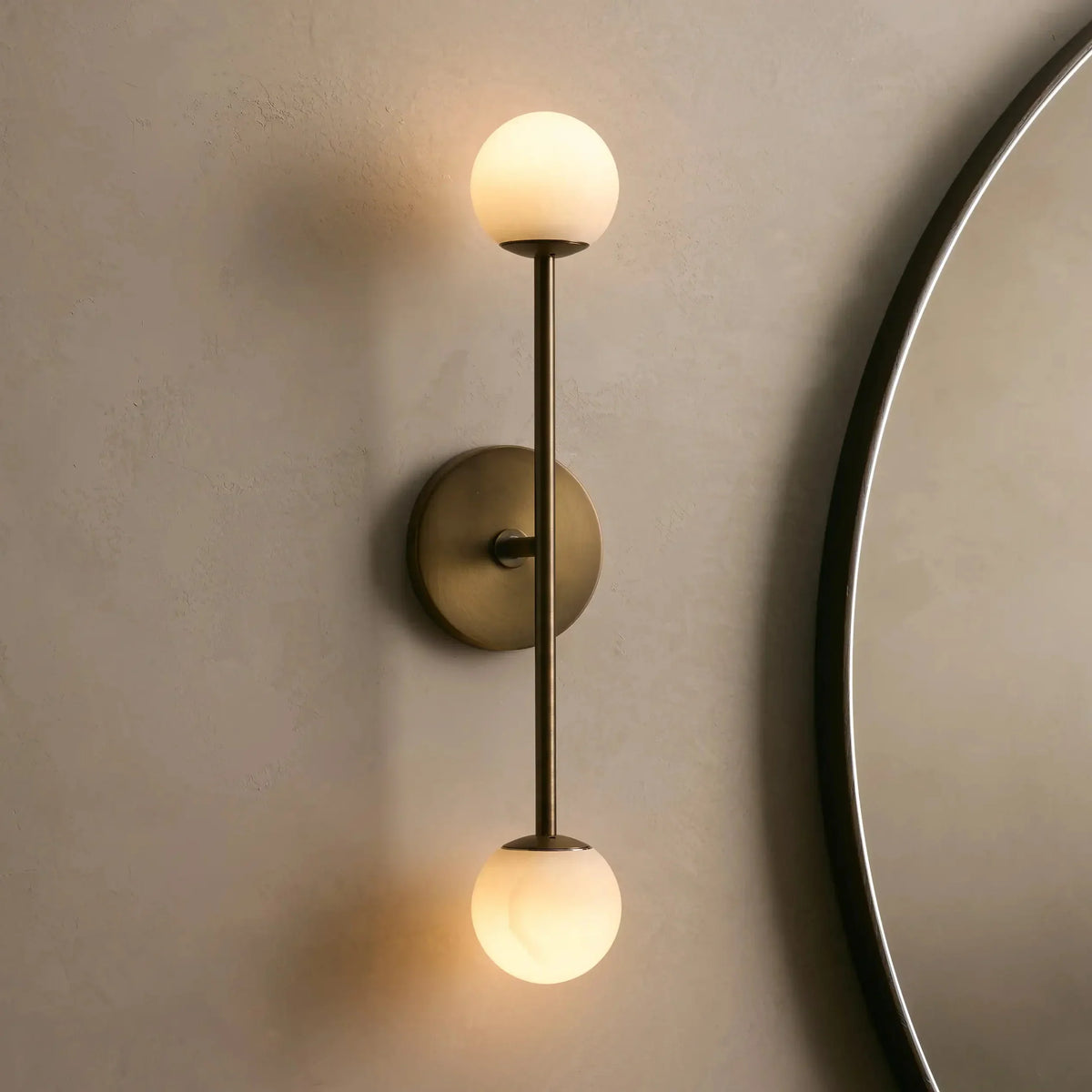Gemmelle Double Alabaster Wall Sconce