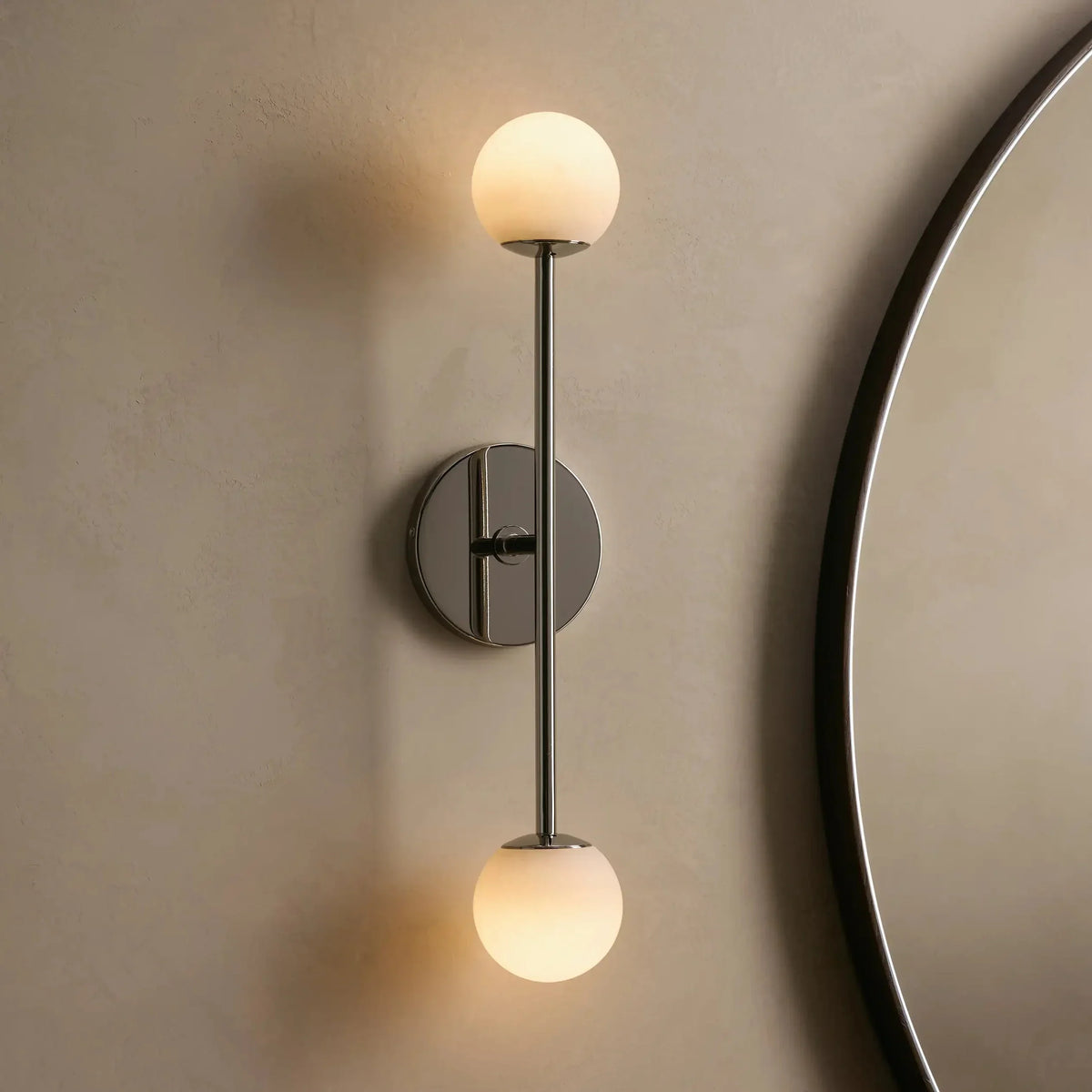 Gemmelle Double Alabaster Wall Sconce, view 4