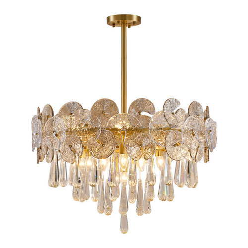 Aurivelle Copper & Crystal Chandelier, view 3