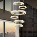 Elunara Cascading Crystal Ring Chandelier