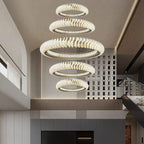 Elunara Cascading Crystal Ring Chandelier, view 7