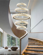 Elunara Cascading Crystal Ring Chandelier, view 15