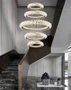 Elunara Cascading Crystal Ring Chandelier, view 16
