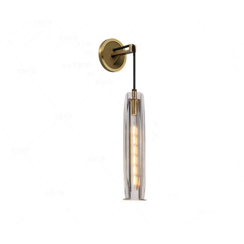 Lustrelle Crystal Drop Wall Sconce, Brass, view 8