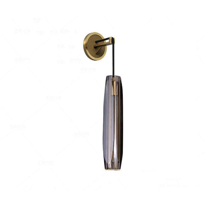 Lustrelle Crystal Drop Wall Sconce, Brass, view 9