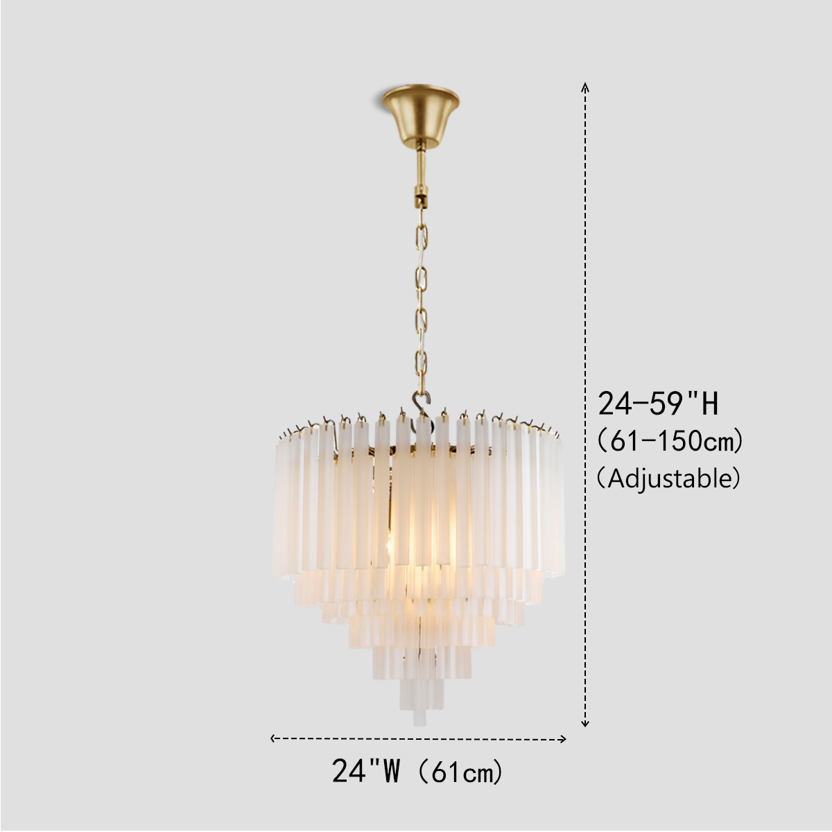 Orlavine Three-Tier Round Chandelier, 24 Inch, view 5