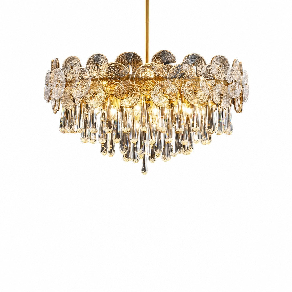 Aurivelle Copper & Crystal Chandelier