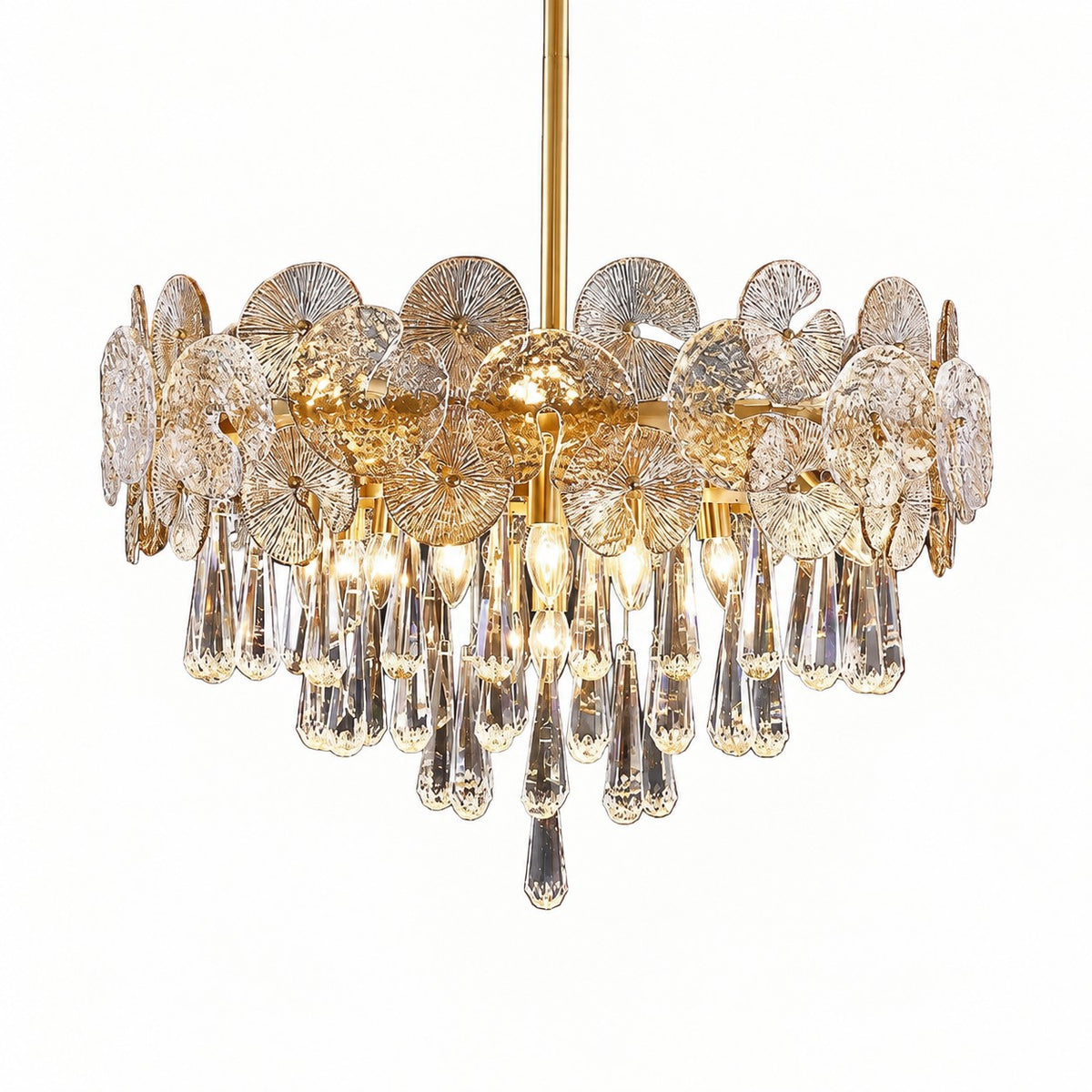 Aurivelle Copper & Crystal Chandelier