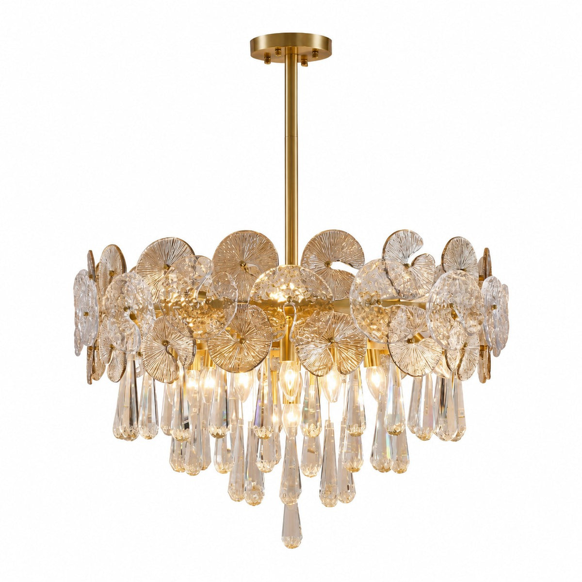 Aurivelle Copper & Crystal Chandelier