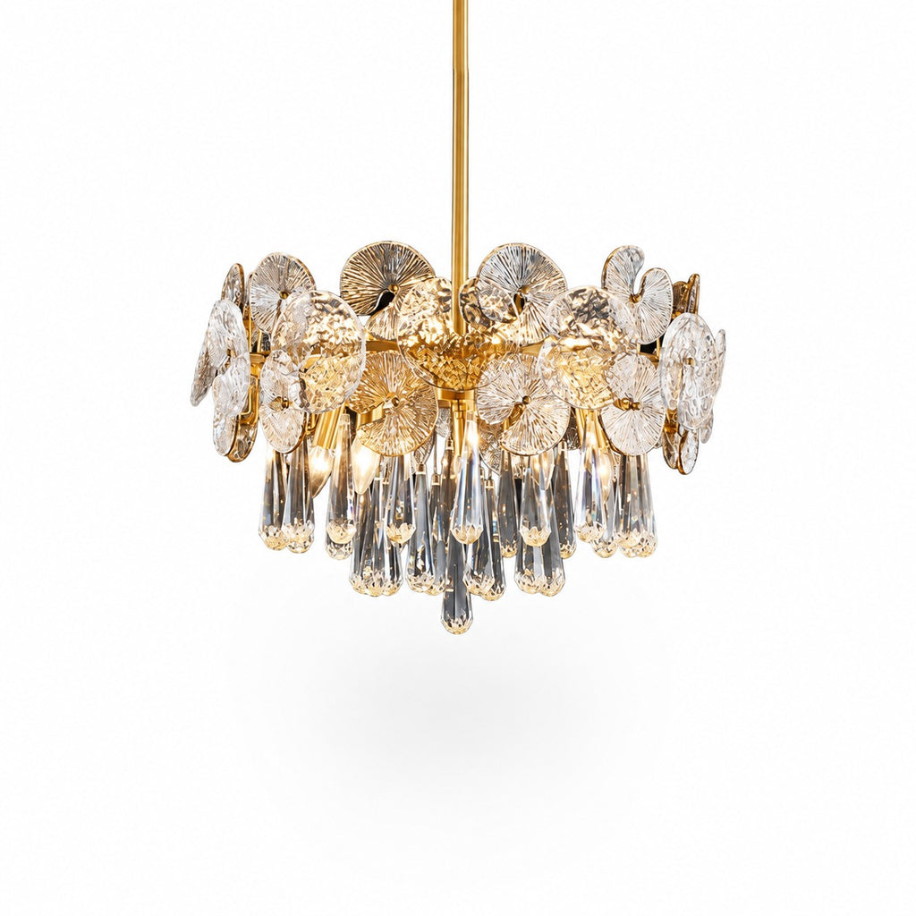 Aurivelle Copper & Crystal Chandelier