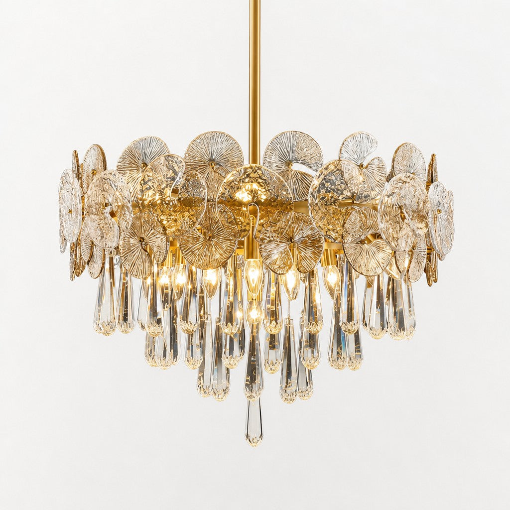 Aurivelle Copper & Crystal Chandelier