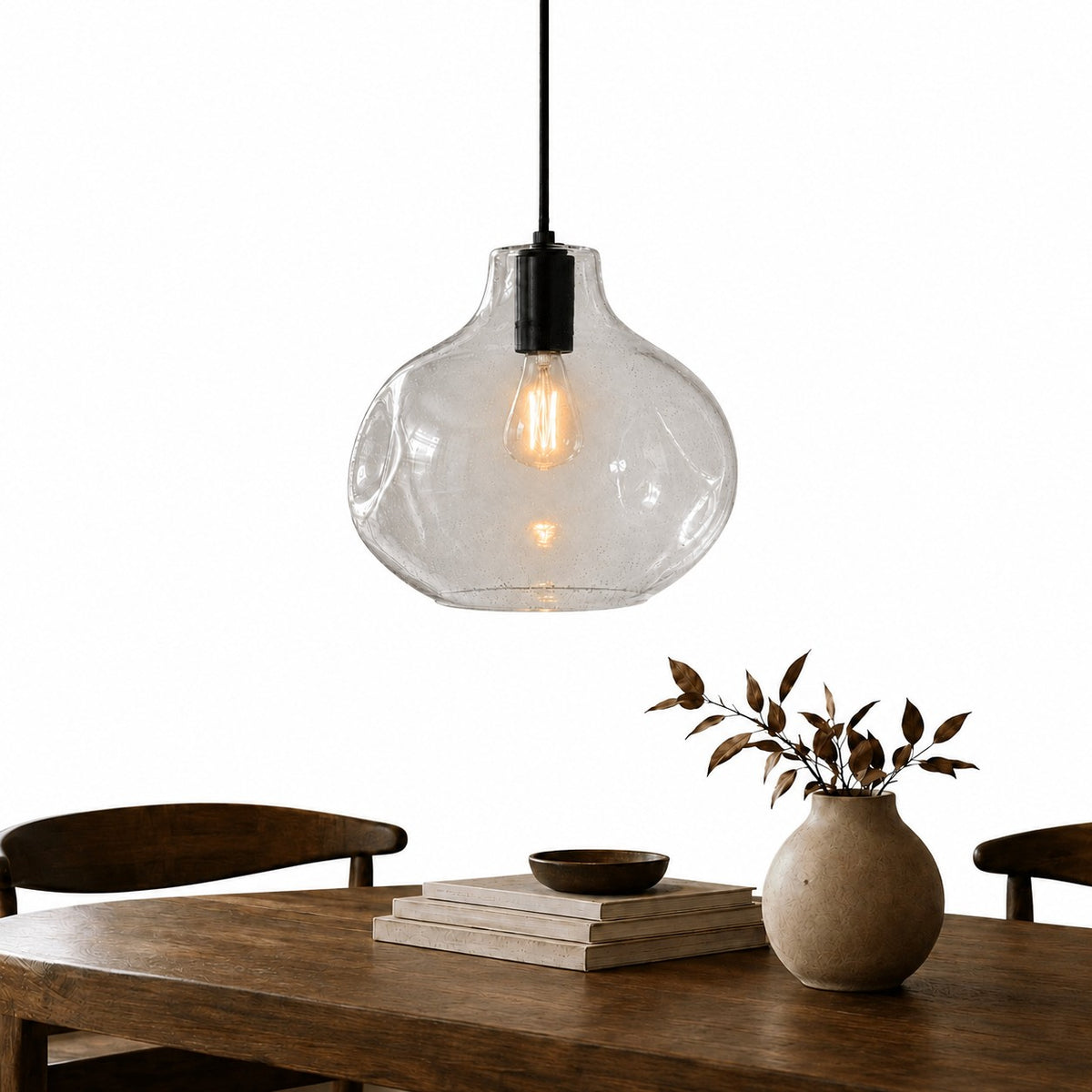 Pellune Bubble Glass Pendant, 12 Inch