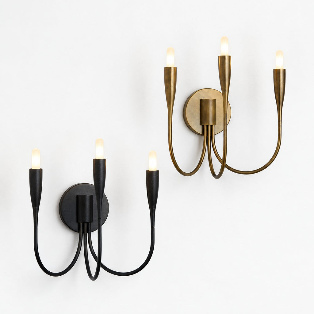 Candrova Three-Light Candelabra Sconce