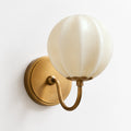 Vitrelle Gooseneck Wall Sconce, Cream Glass & Brass