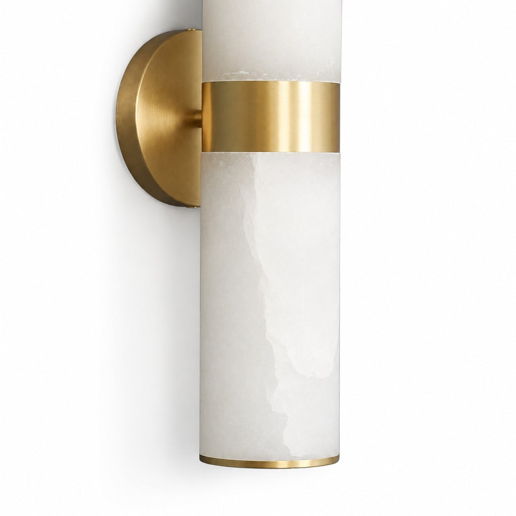 Linessa Linear Alabaster Wall Sconce, Brass