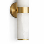Linessa Linear Alabaster Wall Sconce, Brass