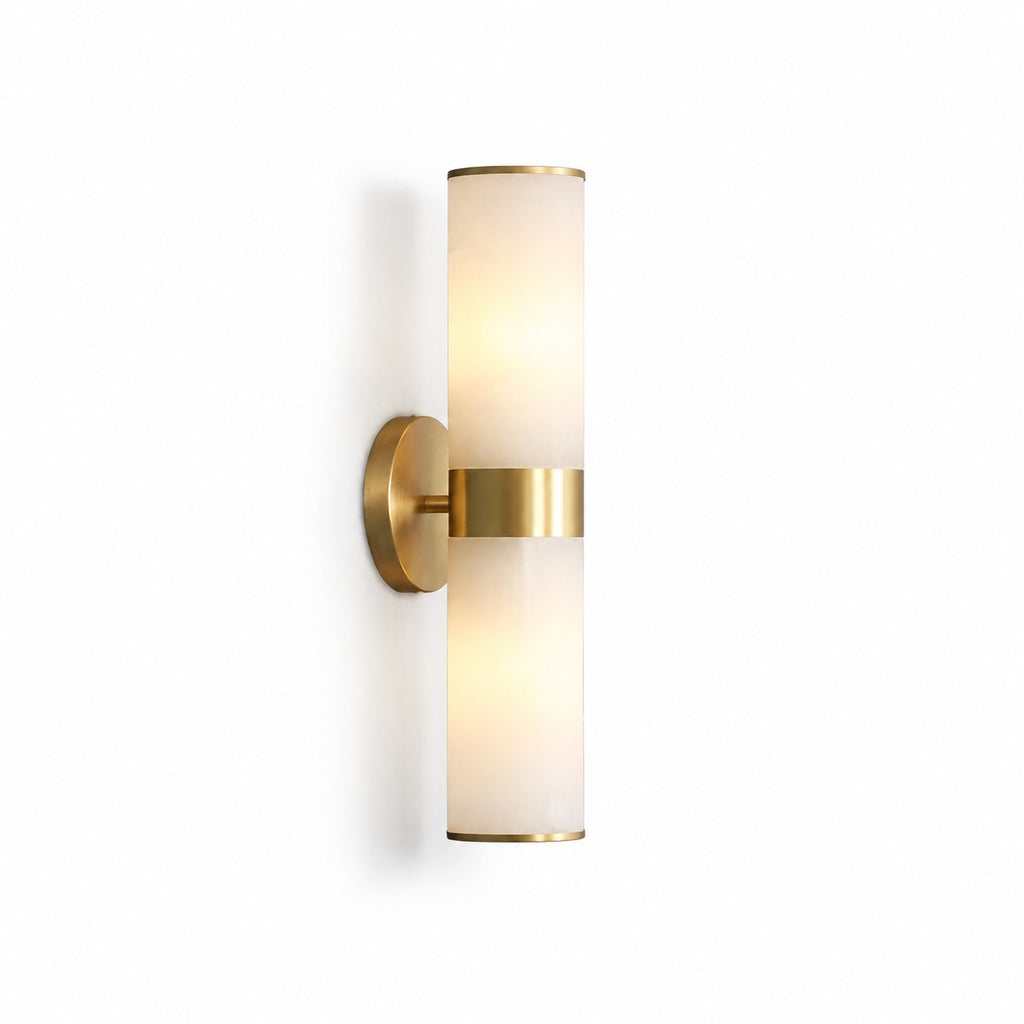 Linessa Linear Alabaster Wall Sconce, Brass