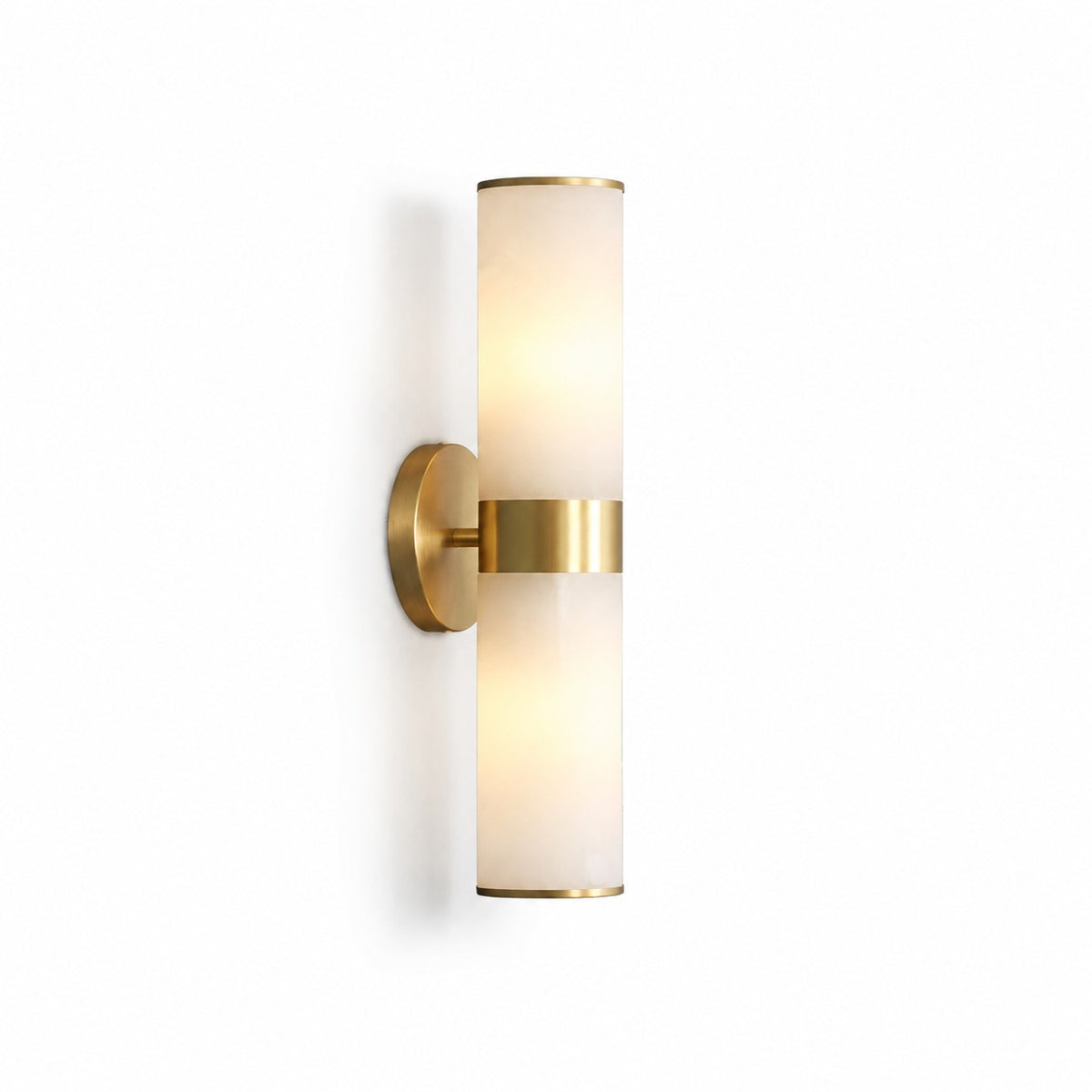Linessa Linear Alabaster Wall Sconce, Brass